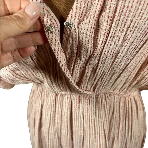 World Market Red & Ivory Kaftan Dress S/M - Picture 3 of 7